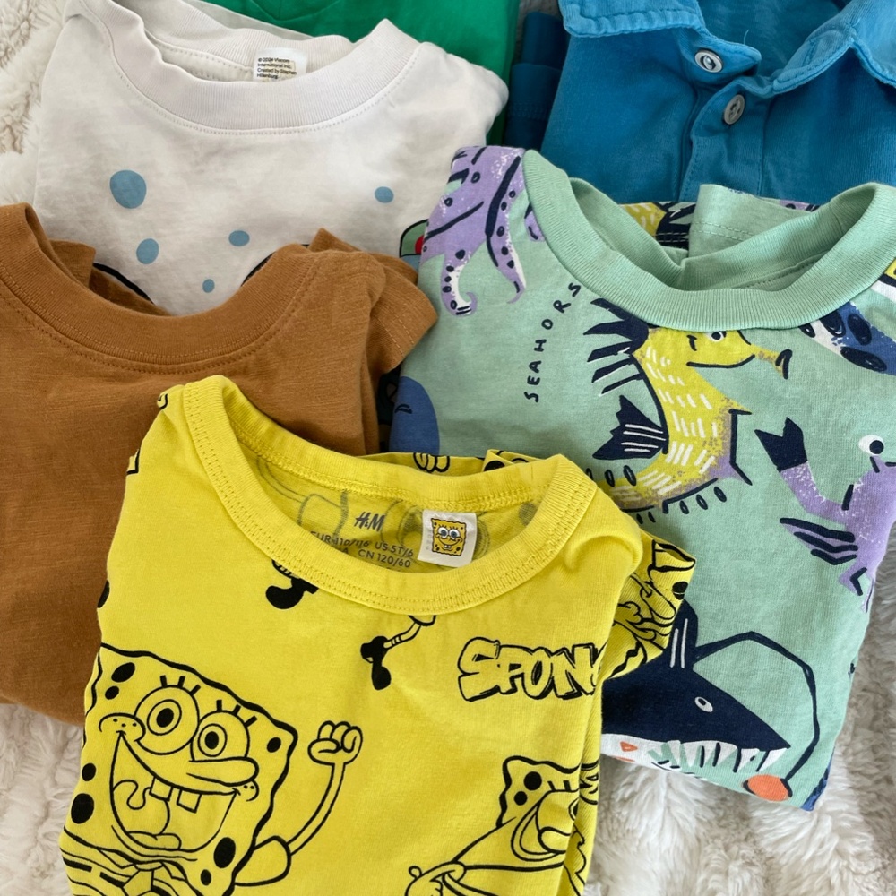 LOT OF 5 TODDLER BOY SIZE 5 SHORT SLEEVE SHIRTS
